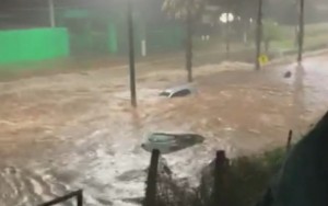 Enxurrada encobre e arrasta carros, invade casas e deixas famílias desalojadas em Rio Verde; vídeos